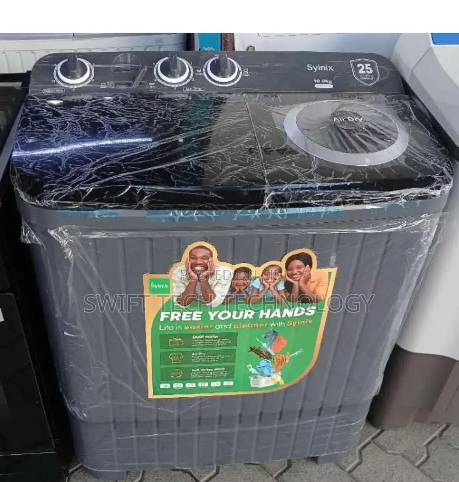 Washing Machine Syinix 10kg Wash N Spin Semi Automatic