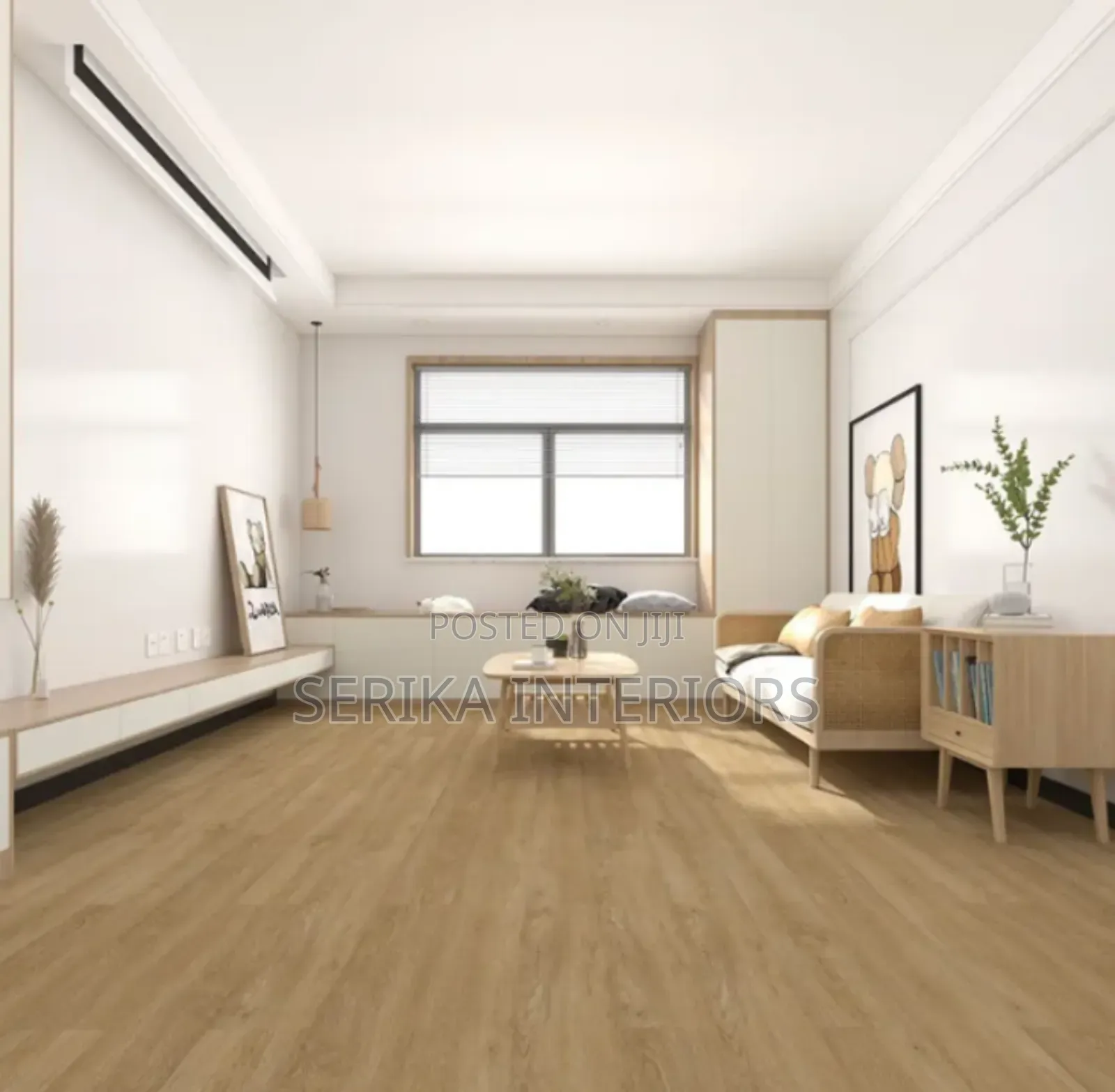 Mkeka Ya Mbao PVC Rubber Vinyl Flooring Environmental Friendly
