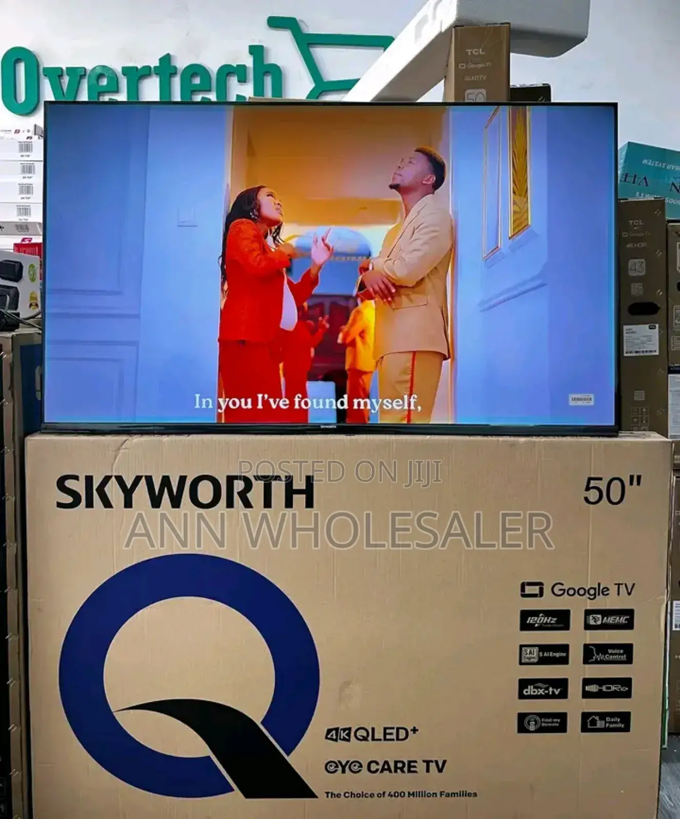 Skyworth 50-inch Qled Smart Tv 4k Uhd Google Tv Frameless