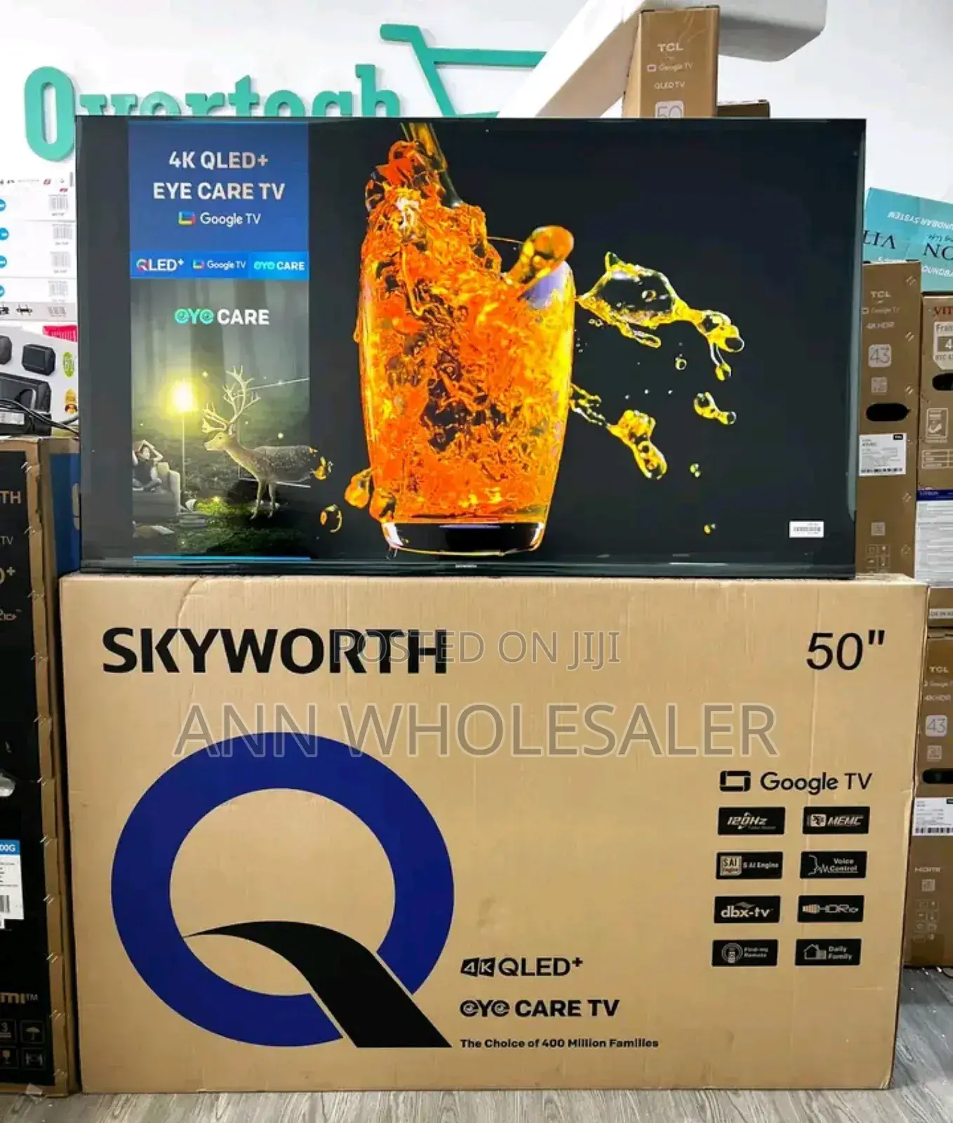 Skyworth 50-inch Qled Smart Tv 4k Uhd Google Tv Frameless