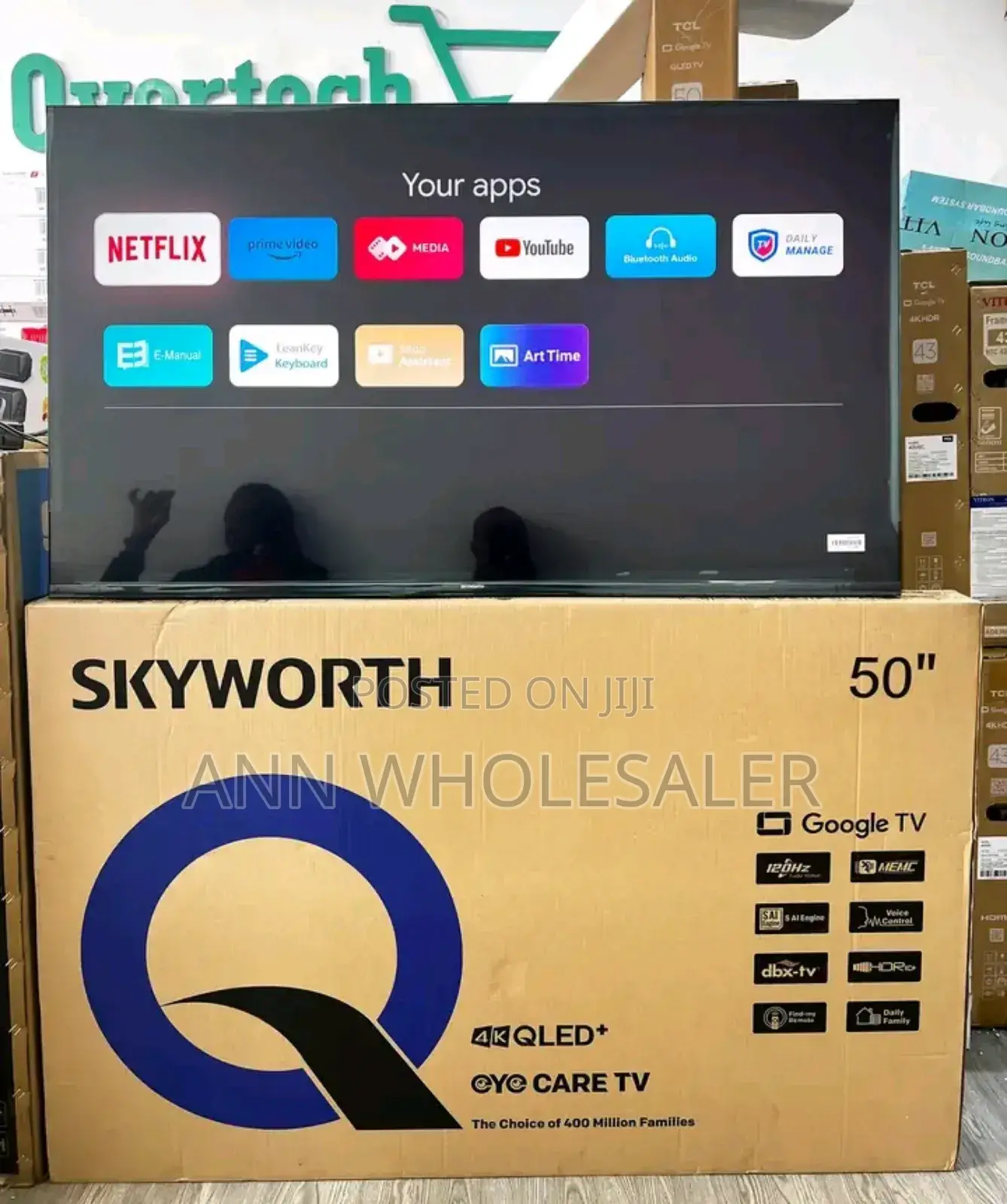 Skyworth 50-inch Qled Smart Tv 4k Uhd Google Tv Frameless