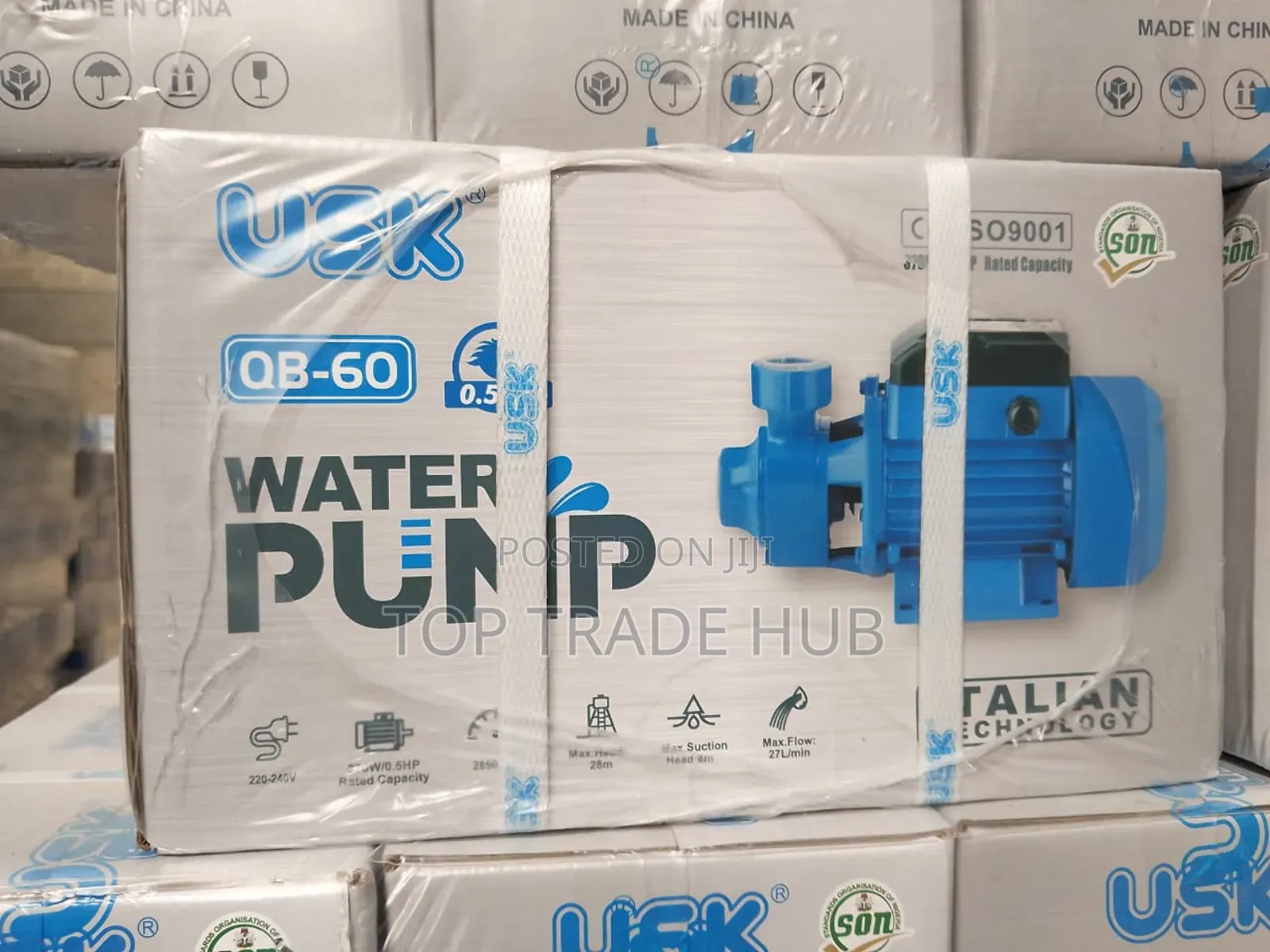 Usk Qb-60 Booster Water Pump 0.5hp 28m Head