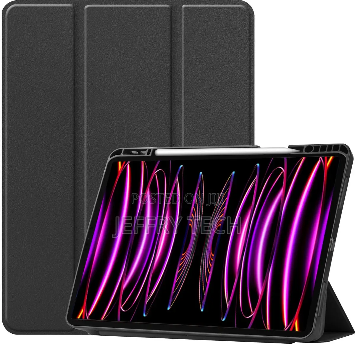 Case Designed for iPad Pro 2022 (12.9-Inch) Tri-Fold Book Case With Cu