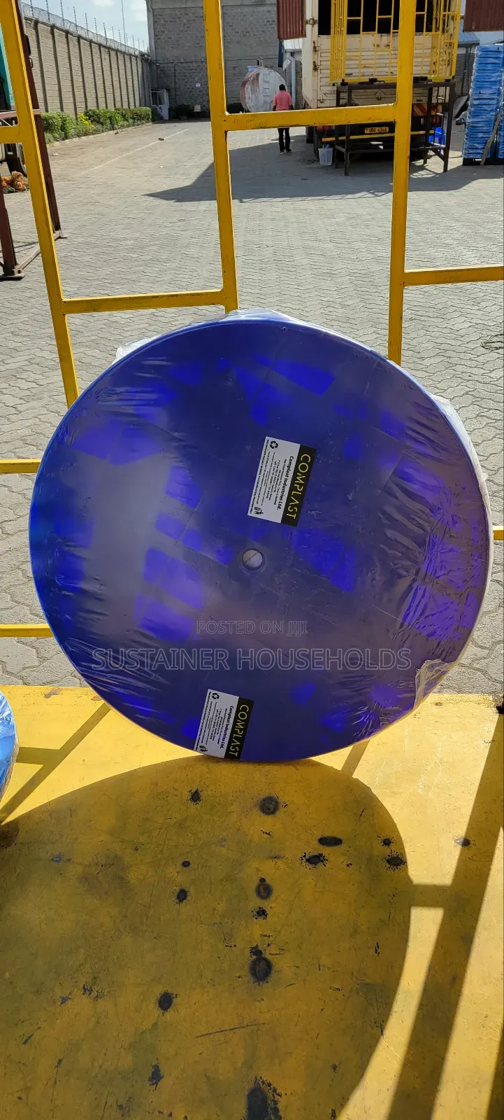 Dark Blue Round Plastic Table New Stock Plastic Table
