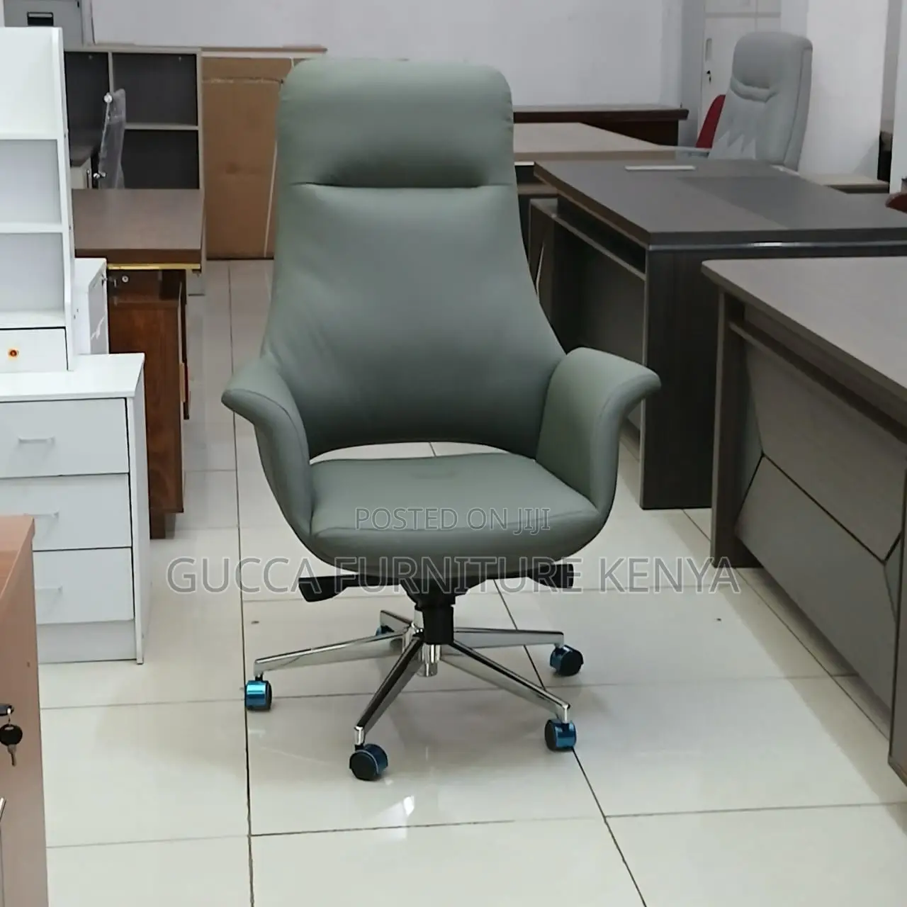 Executive Upholstered Ergonomic Leather Office Chair