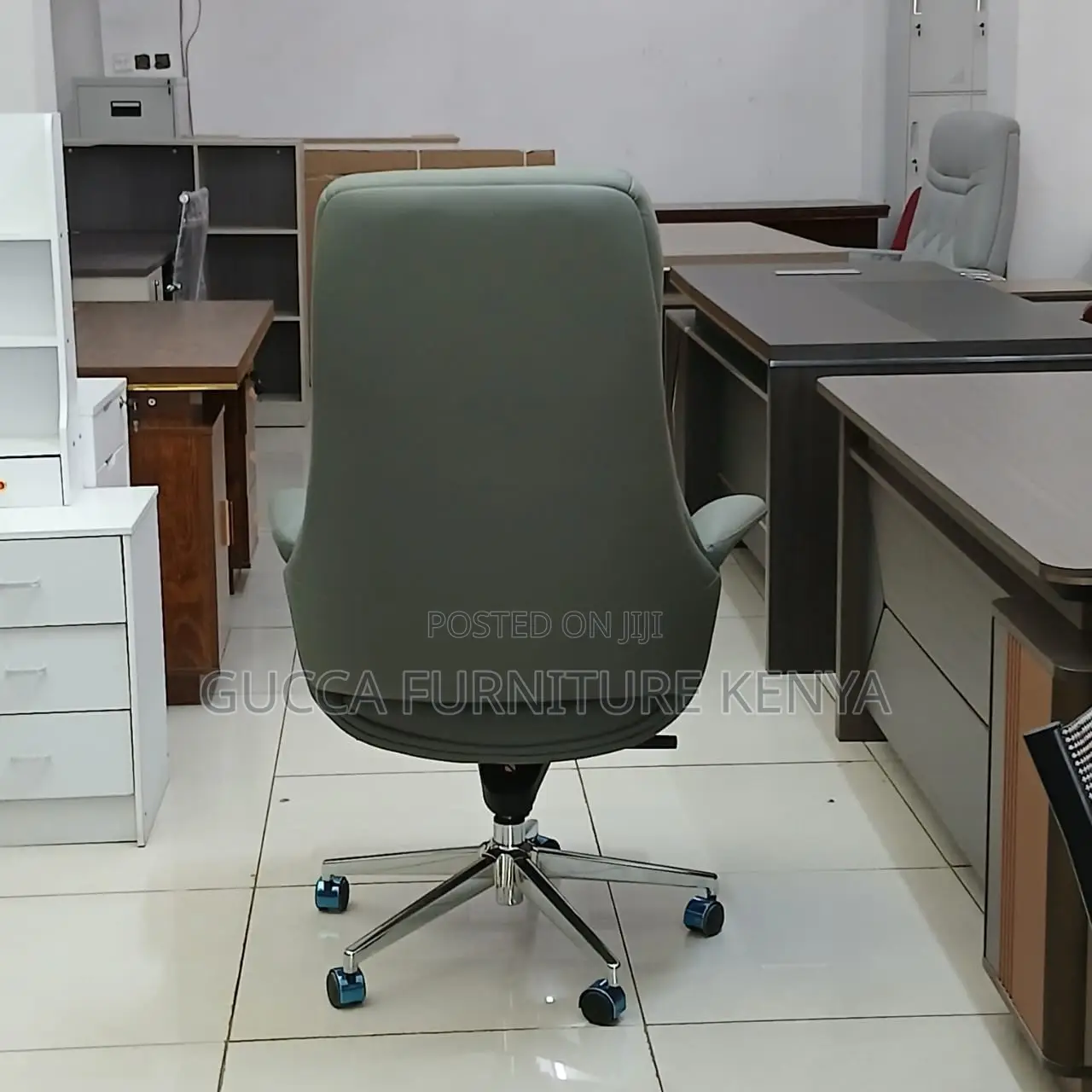 Executive Upholstered Ergonomic Leather Office Chair