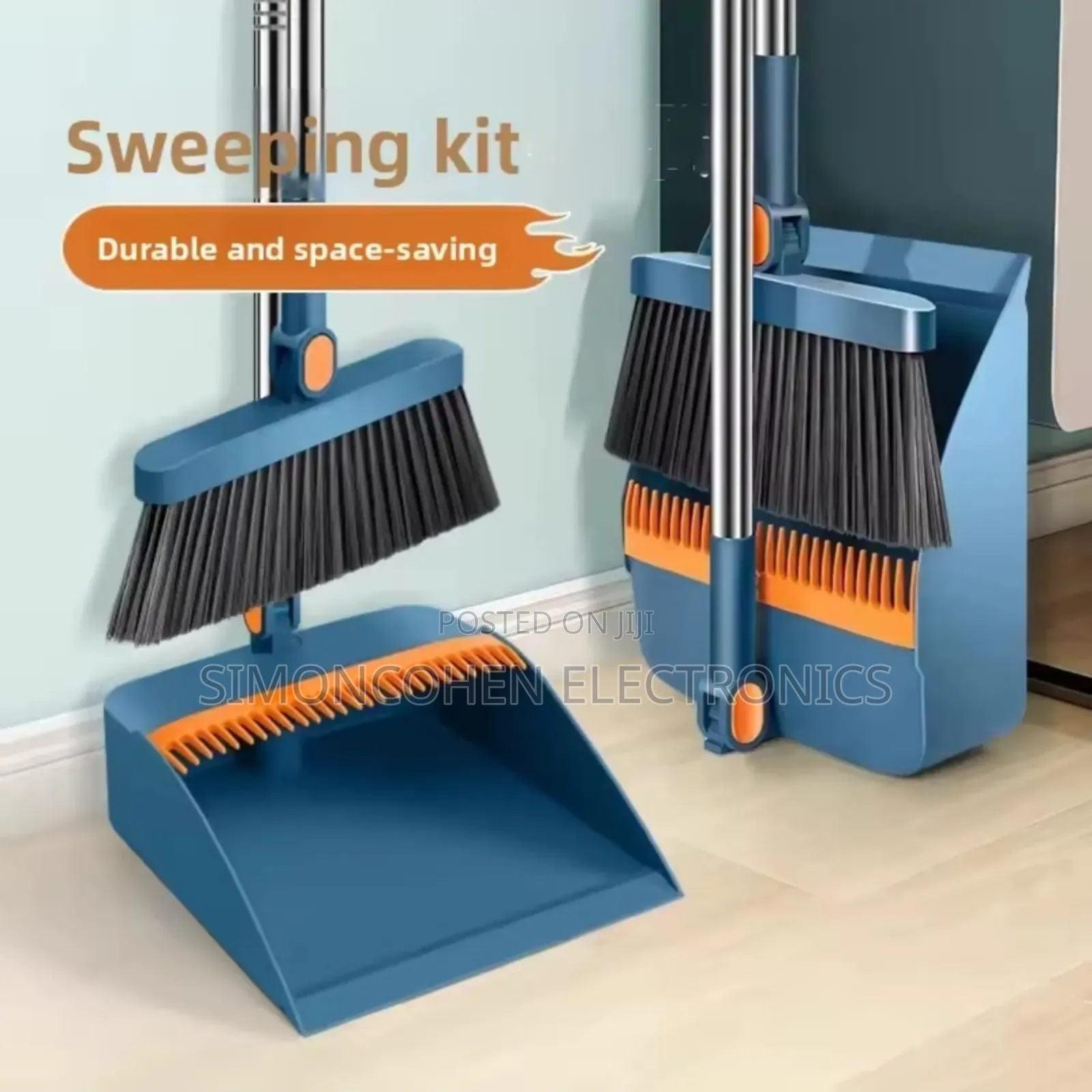 2-in-1 Broom & Dustpan Combo Set