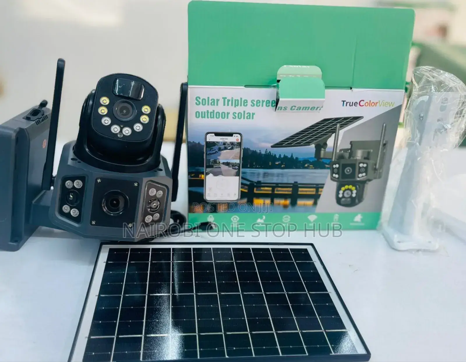 Camera Dual Lens Solar-Powered PTZ (Pan-Tilt-Zoom) Security Camera