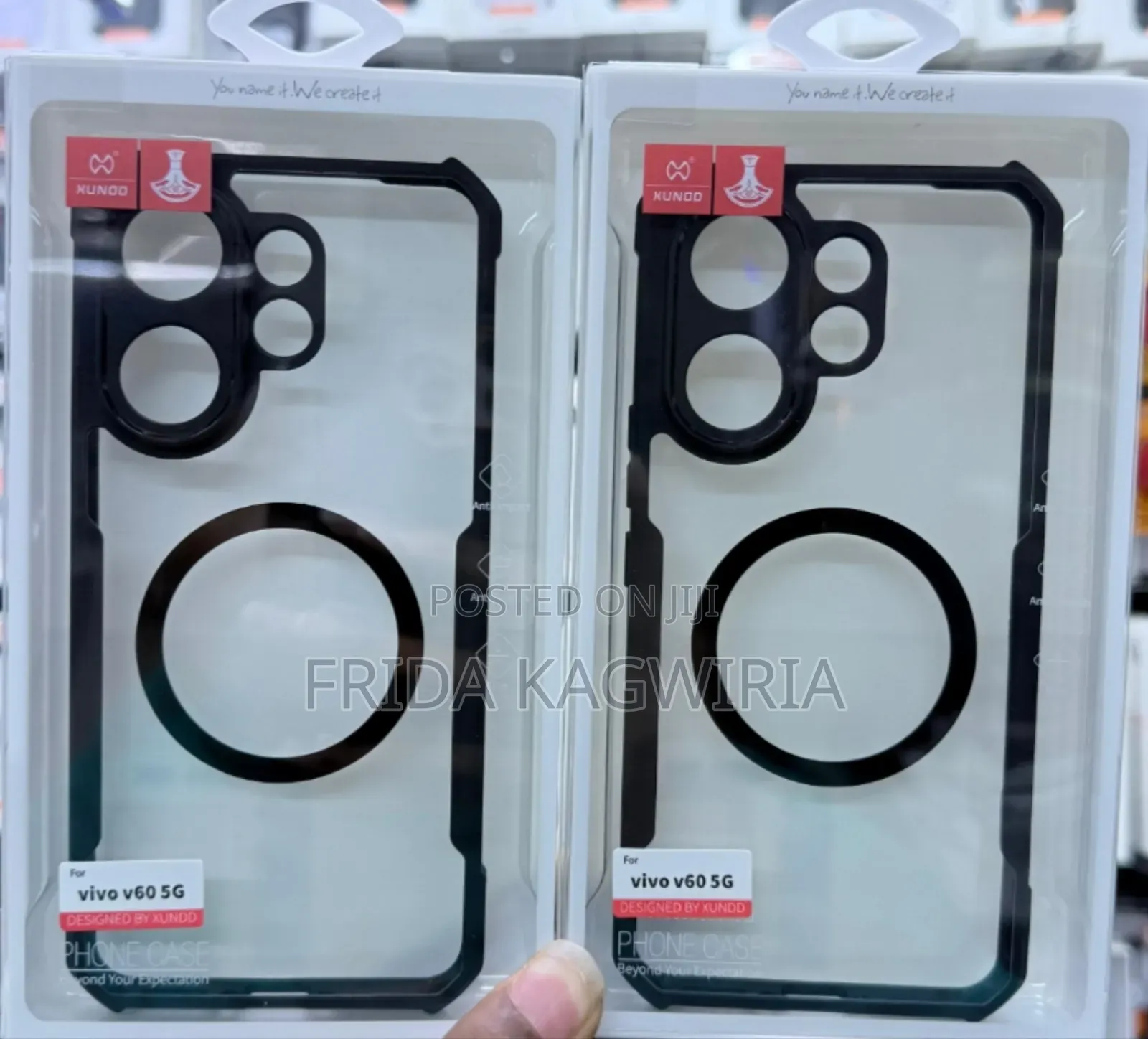 Oppo Reno 14f Xundd Shockproof Clear Back Cover With Magnetic