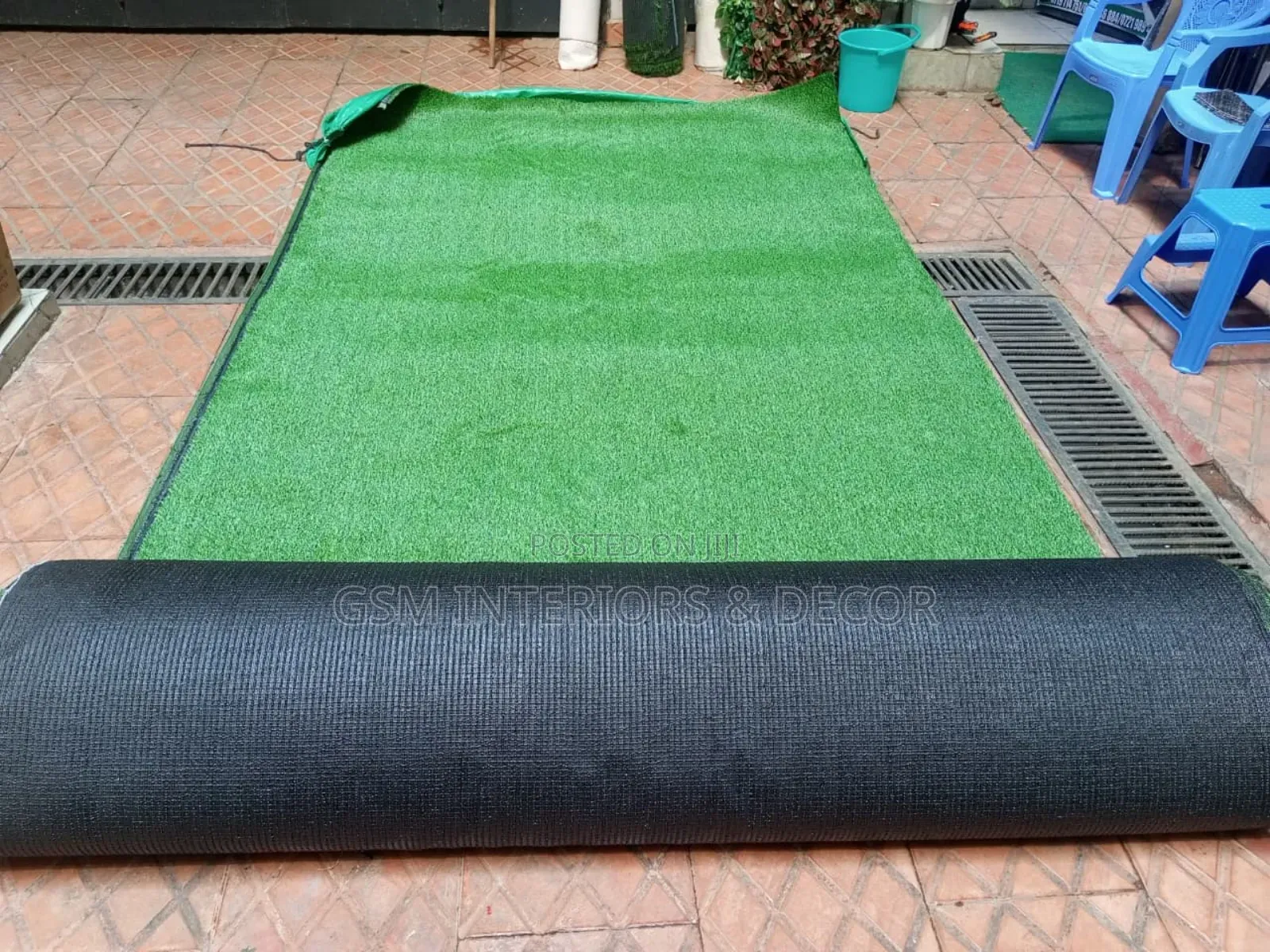 Artificial Green Grass Carpets Flushy