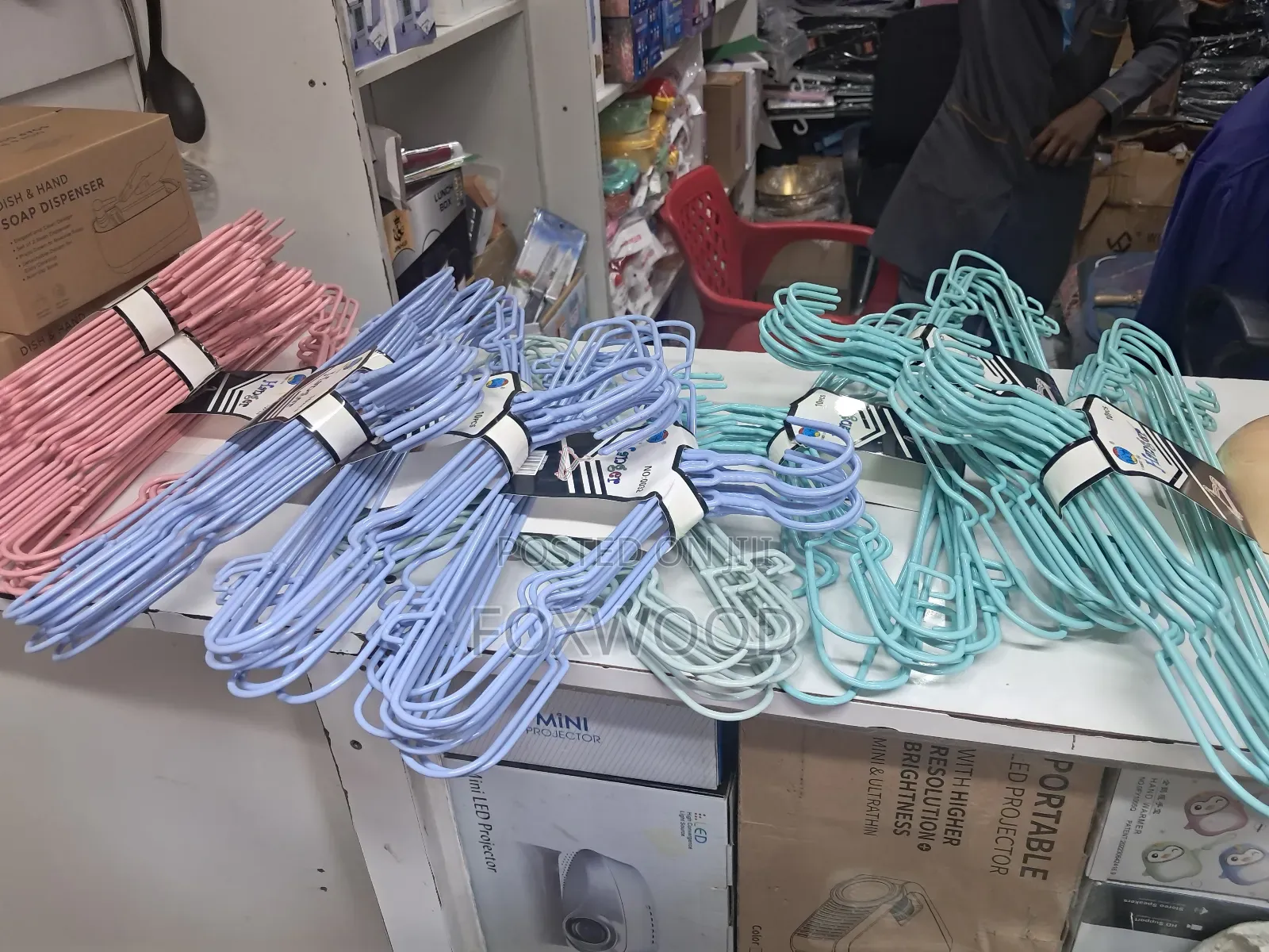 10pcs Strong Clothes Hangers Stainless Steel With Rubber Coating