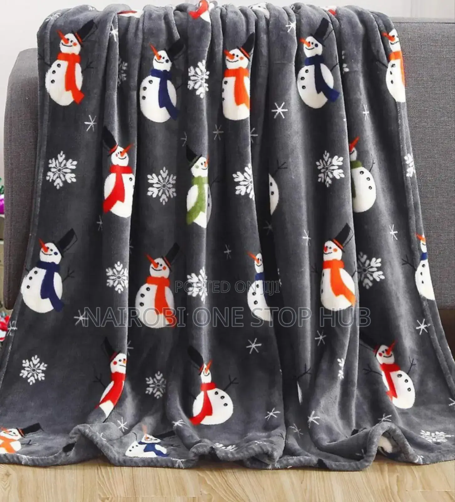 Christmas Reindeer Snowflake Blanket