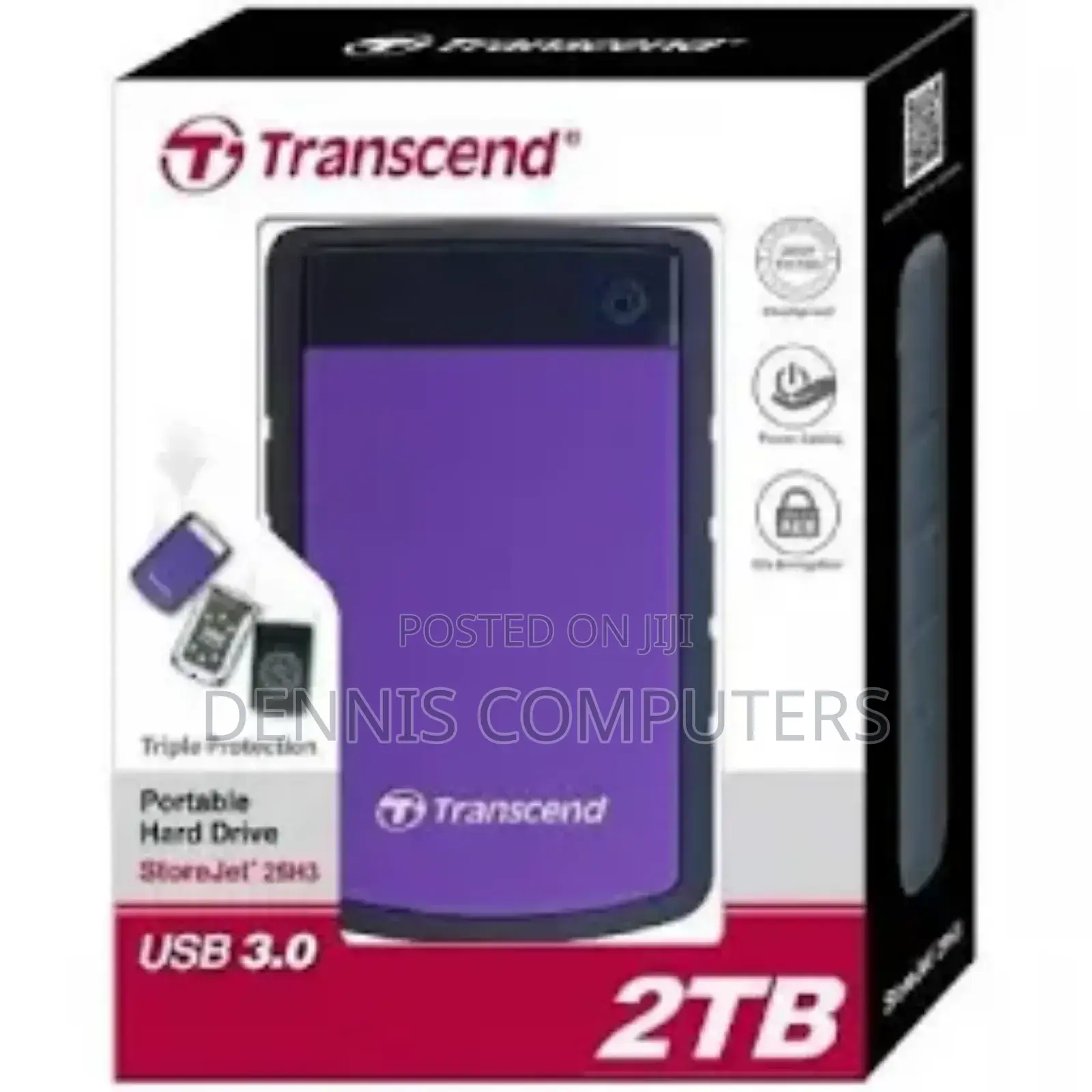Transcend External HDD 1tb - Purple - Ts2tsj25h3p