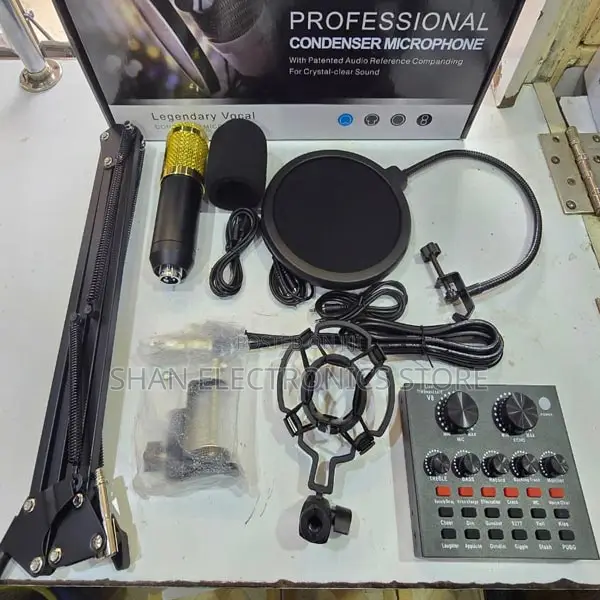 V8 Condenser Microphone With Live Recording