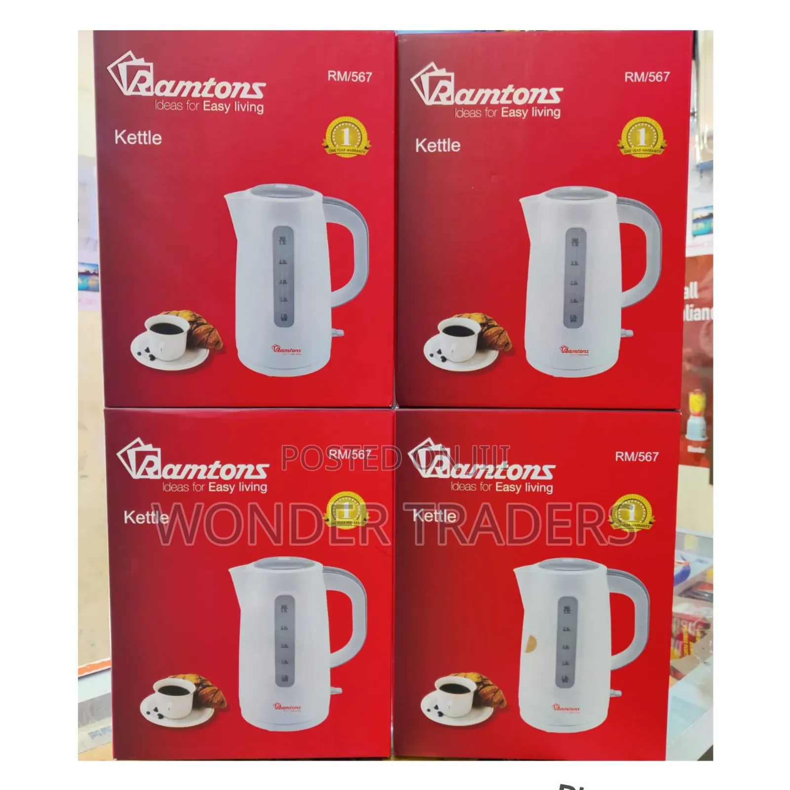 *Ramtons Kettle 3 Litres Rm/567