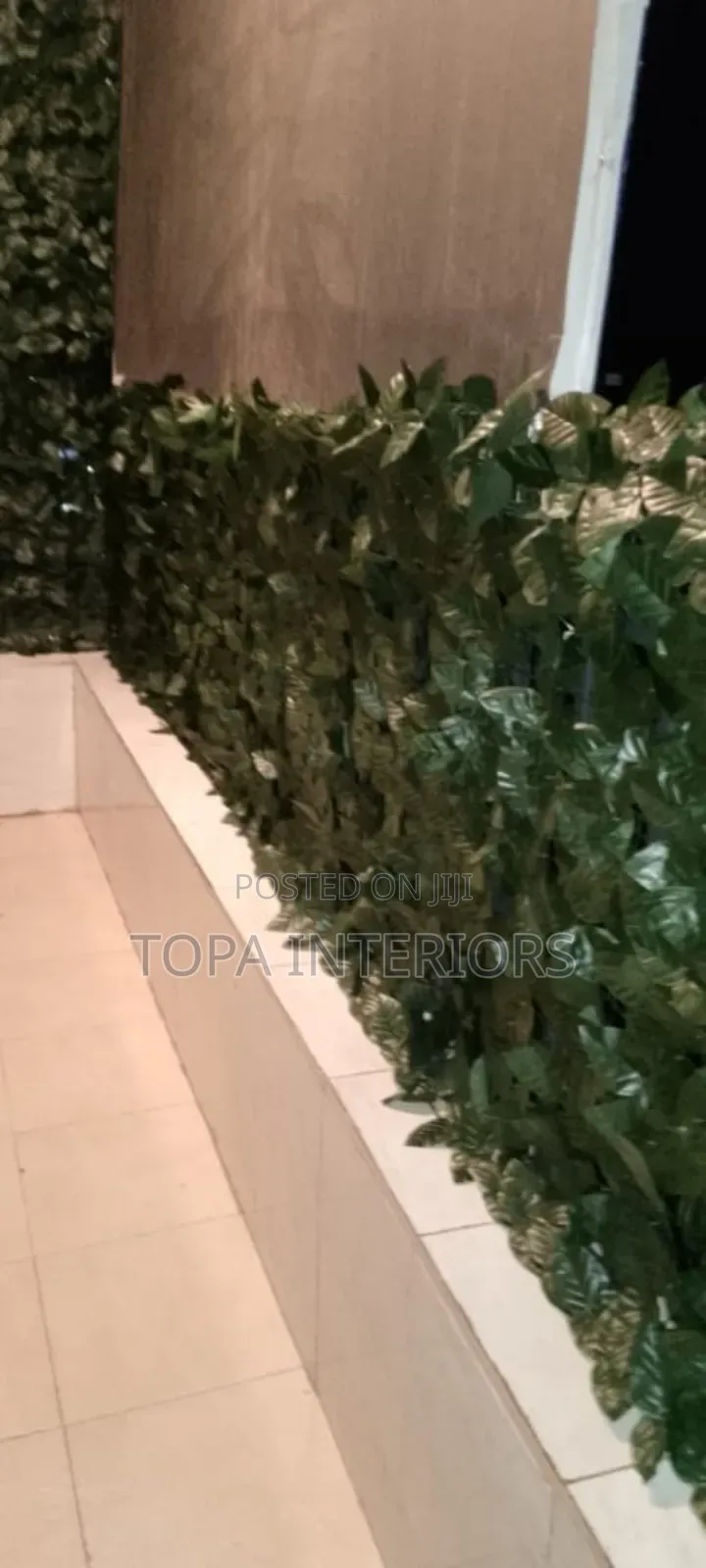 Balcony Privacy Fence With Artificial Leaves