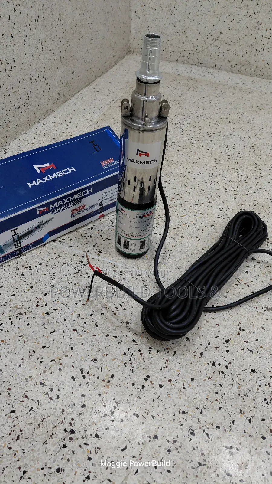 Maxmech 250w Dc Solar Submersible Pump Upto 50m