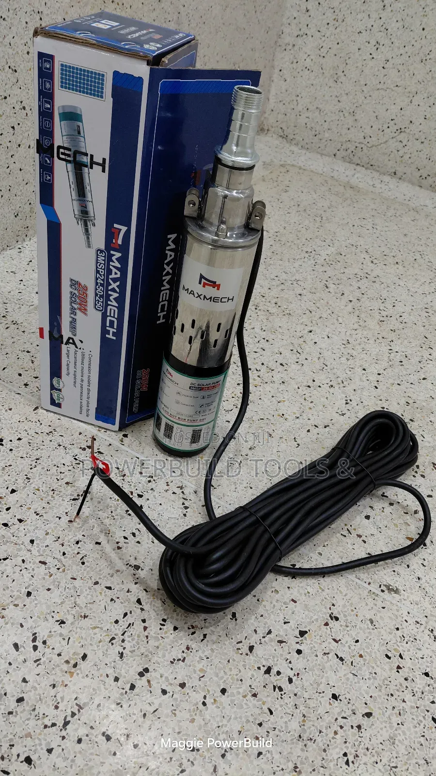Maxmech 250w Dc Solar Submersible Pump Upto 50m