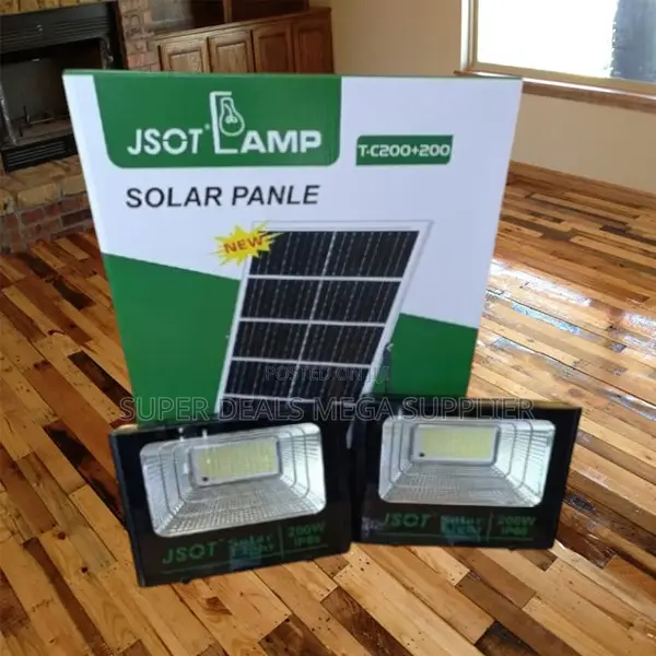 Jsot 100w+100w 2-in-1 Solar Floodlight Outdoor Ultra Bright Led Lamp