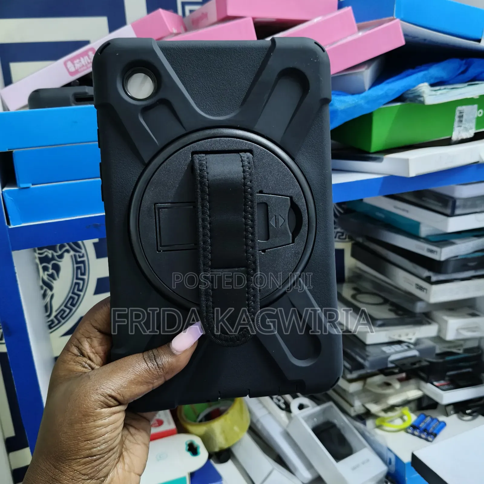 Samsung Galaxy Tab A11 Plus Rugged Shockproof Back Cover With Strap