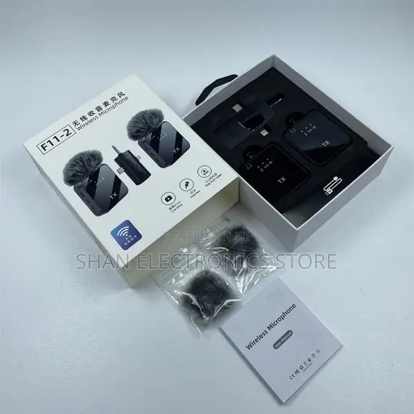 ~ F11-2 Wireless Mic for Studio Recording, Singing, and Social Media C