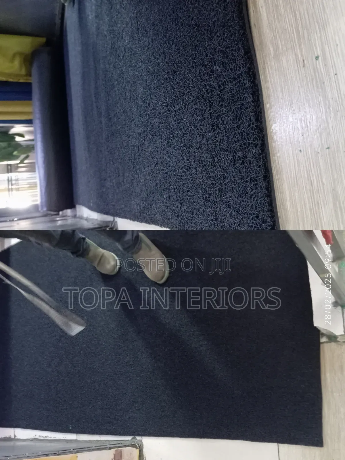 Black Outdoor PVC Spaghetti Antislip Rubber Coil Mats