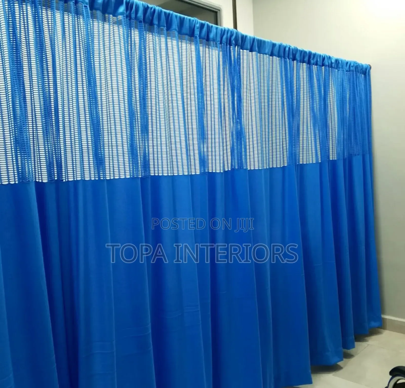 Room Divider Blue Hospital and Clinic Partitioning Curtains