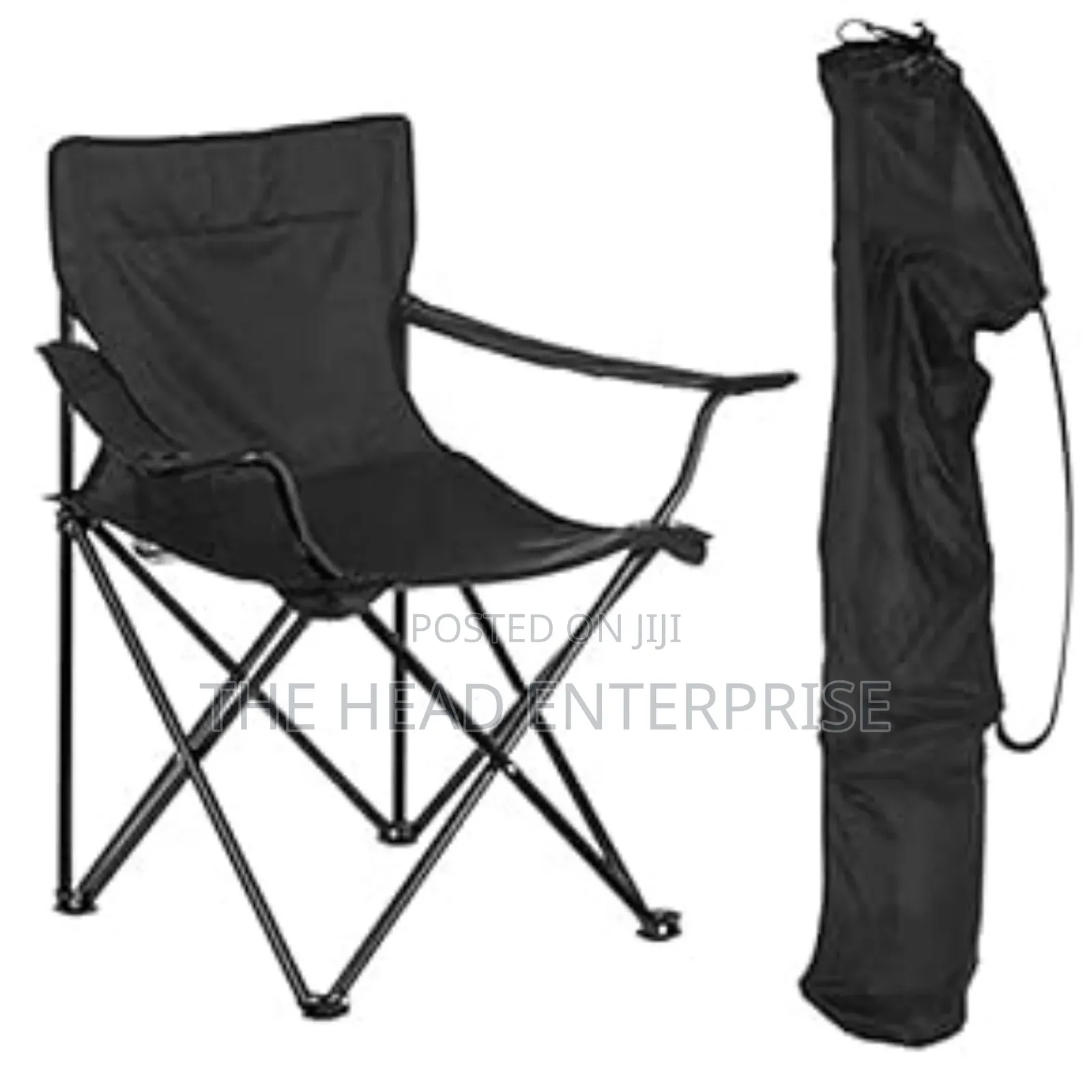 Black Foldable Seat With a Cupholder New