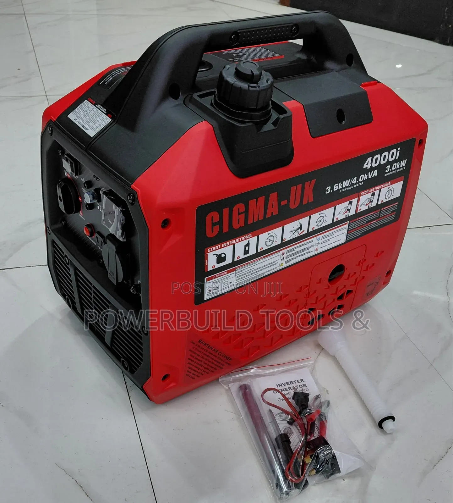 Portable Cigma Uk 4000i 3.6kw/4kva Inverter Generator.