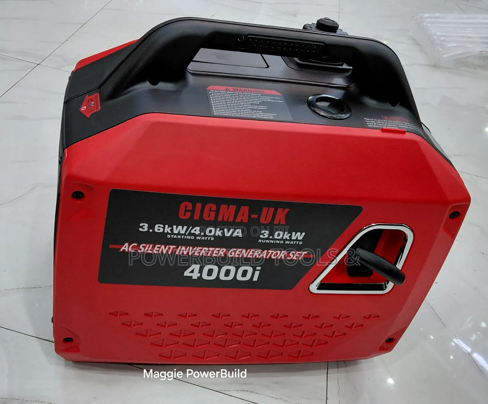 Portable Cigma Uk 4000i 3.6kw/4kva Inverter Generator.