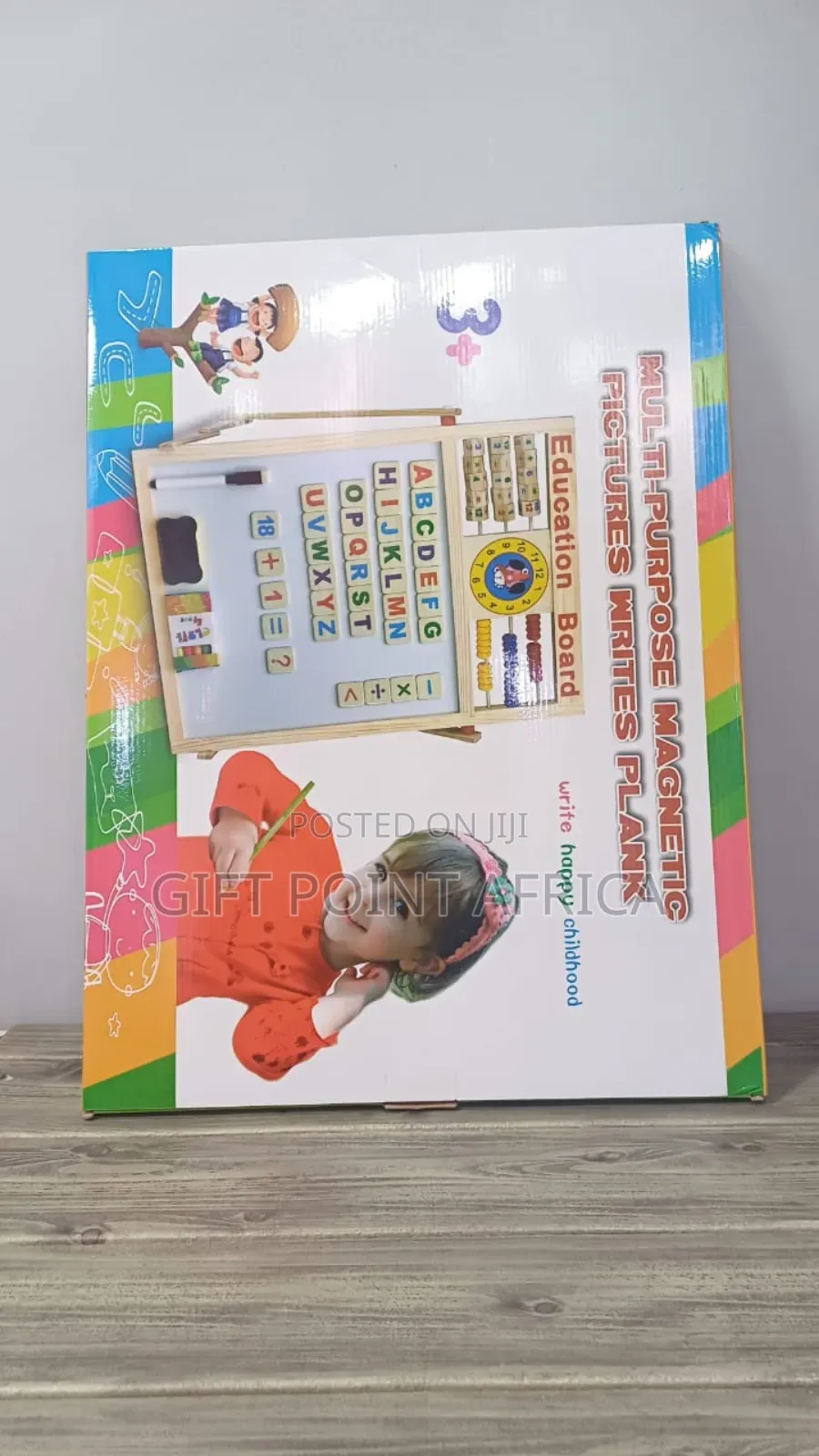 2 In 1 Multifunctional Board With Magnetic Letters Abacus Chalk Marker