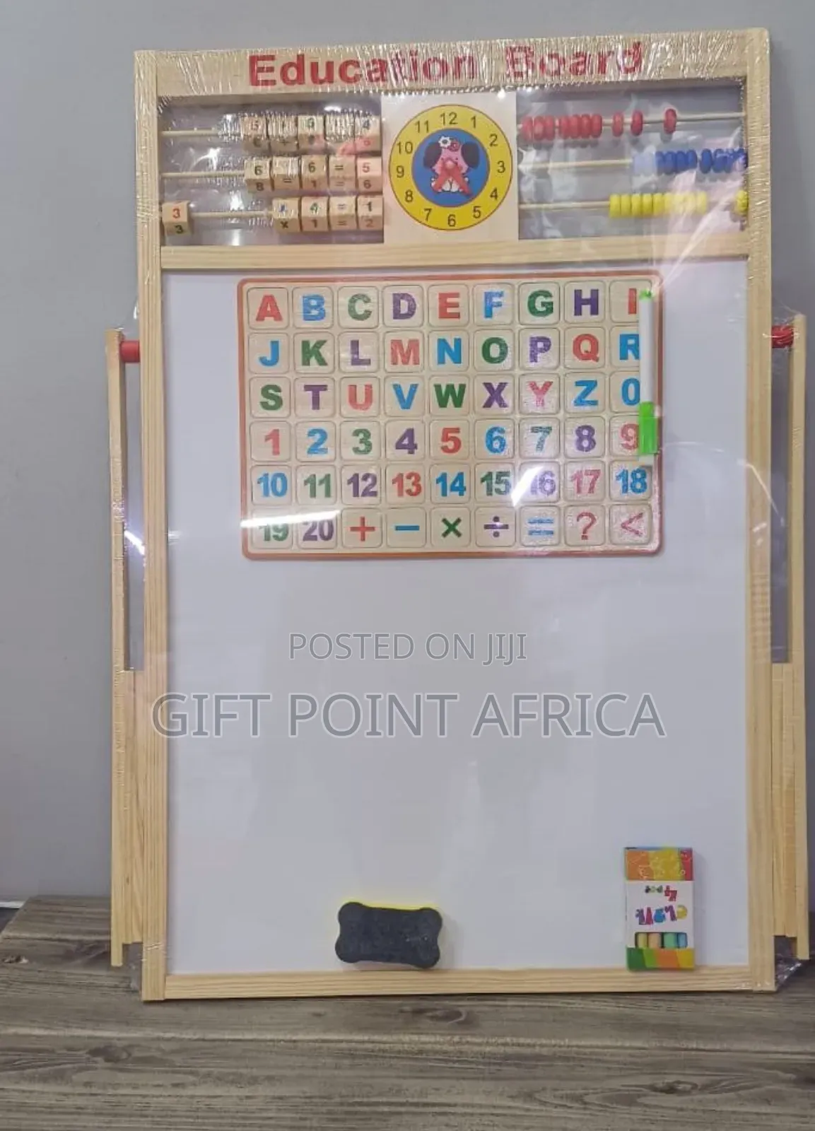 2 In 1 Multifunctional Board With Magnetic Letters Abacus Chalk Marker