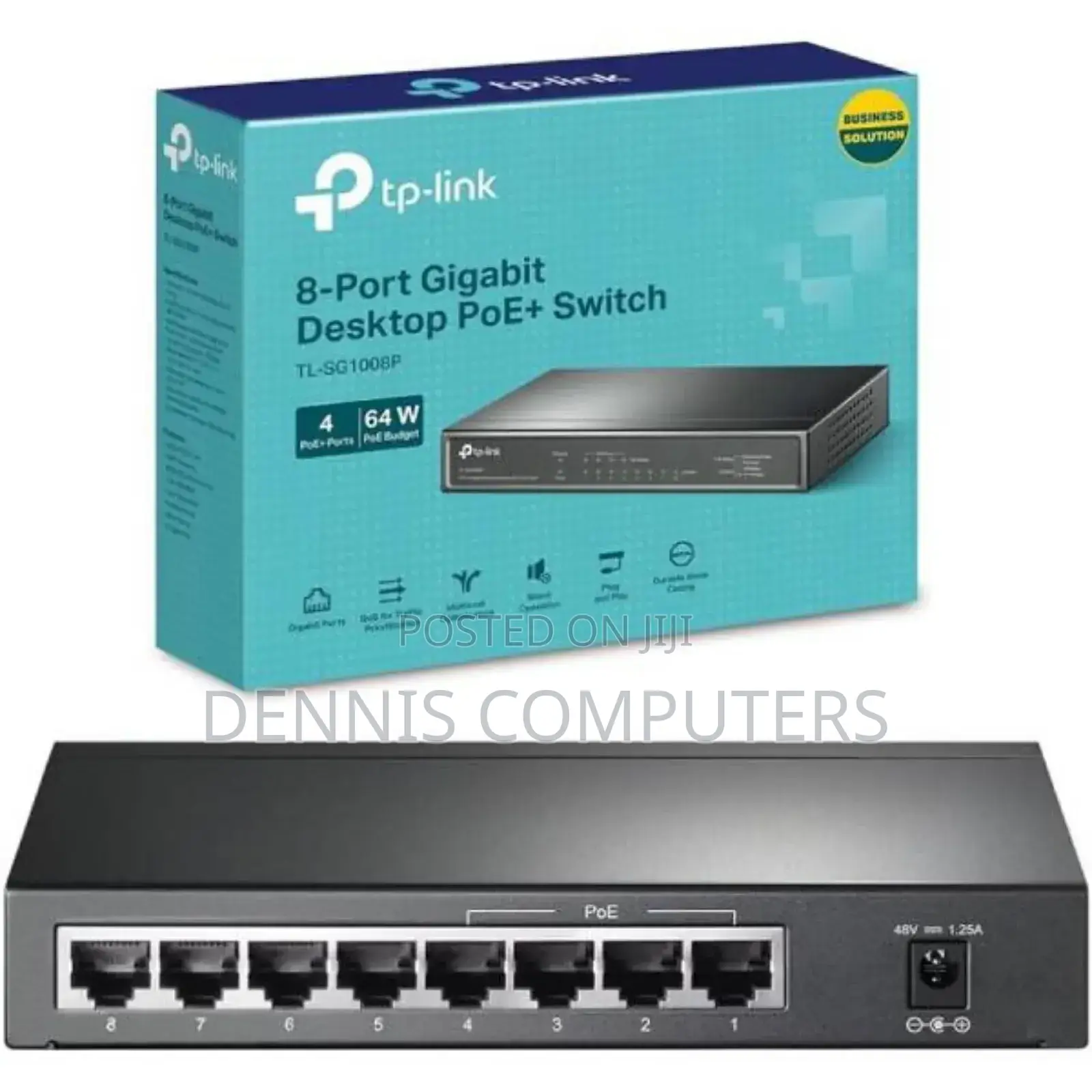 Tp-Link 8-Port 1000mbps Gigabit Desktop Switch Tl-Sg1008mp