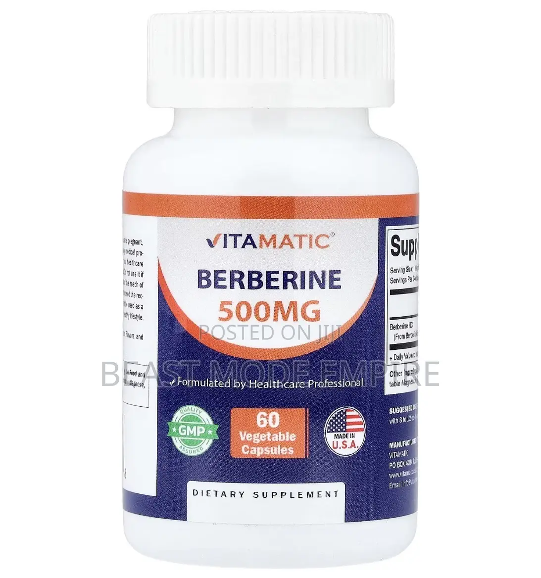 Berberine 500mg Made in Usa