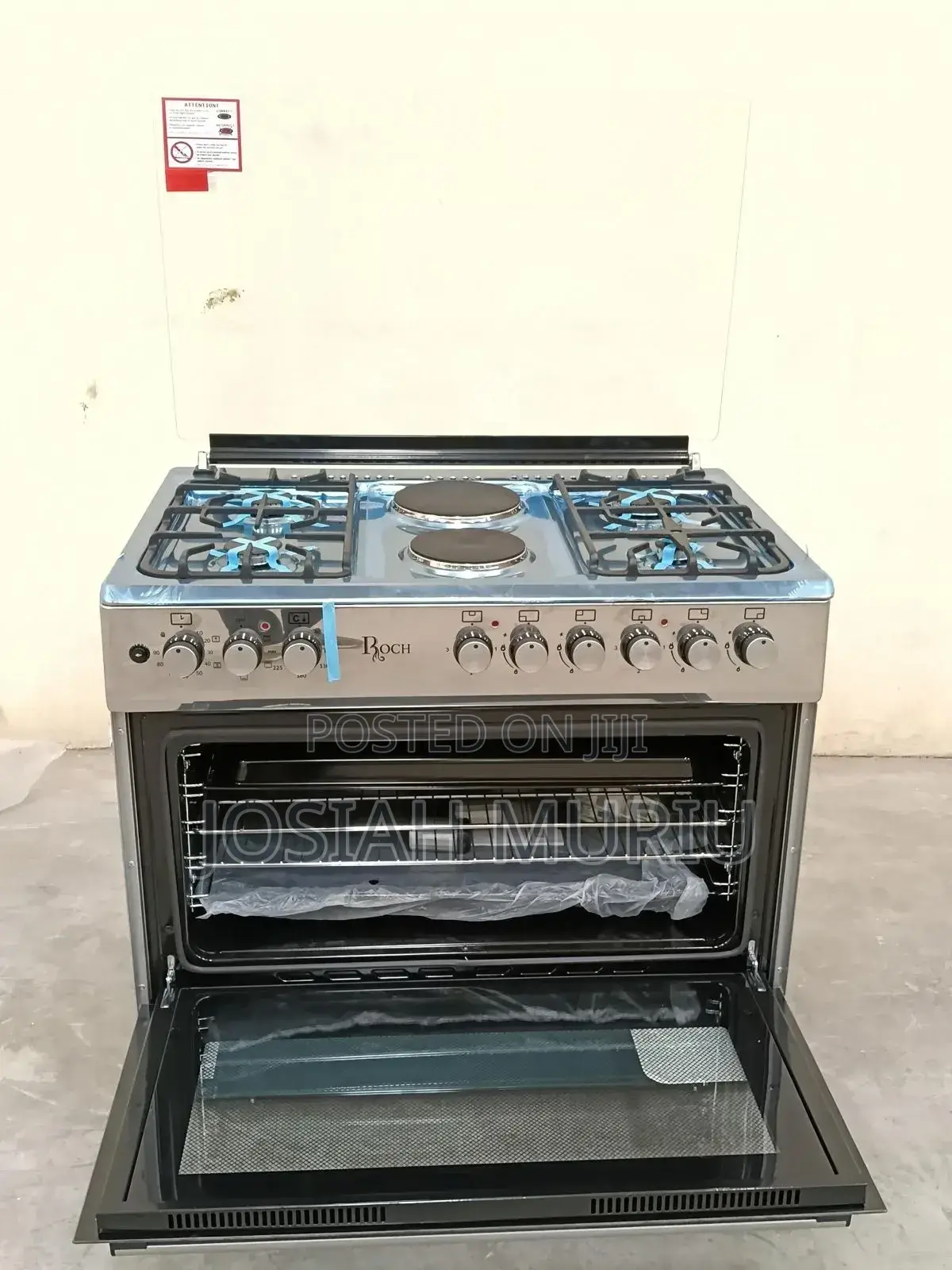Roch Gas Cooker 90x60 Cm Model - Reck-9042-Ss
