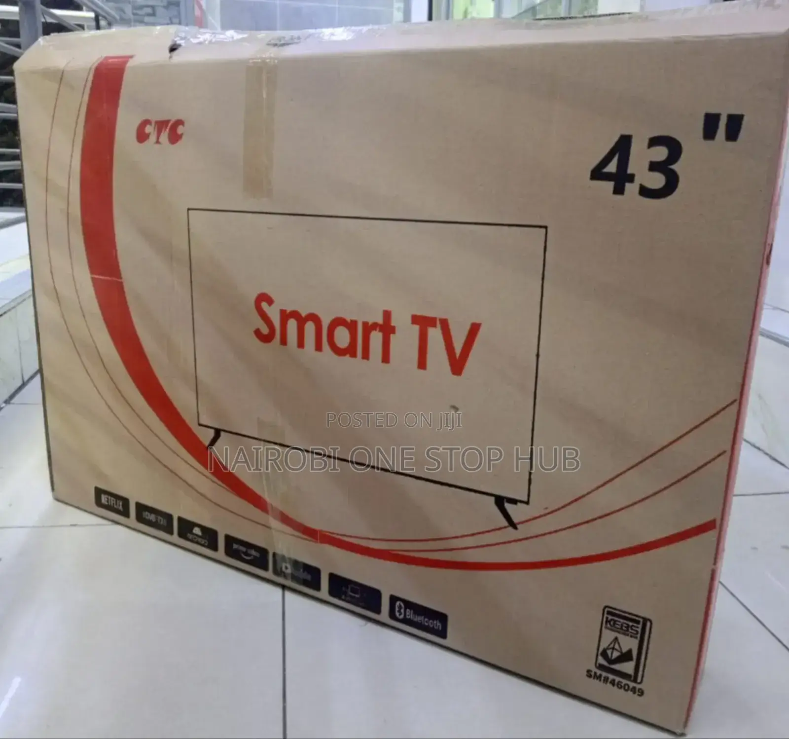 CTC 43" Frameless Smart Led Tv – Wifi, Netflix, Youtube