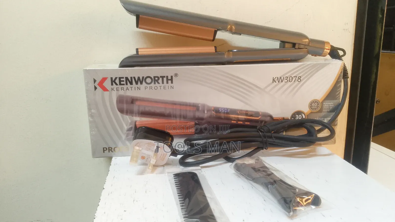 Kenworth Hair Straightener, Model Kw3078.