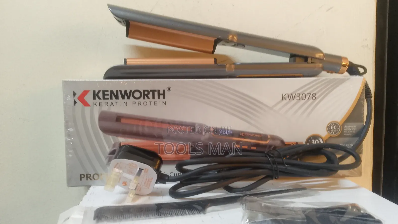 Kenworth Hair Straightener, Model Kw3078.