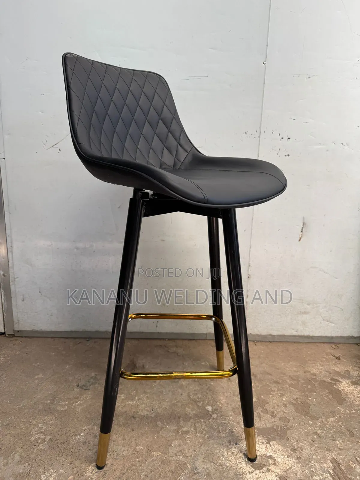 Black And Gold Stand Kitchen Stool