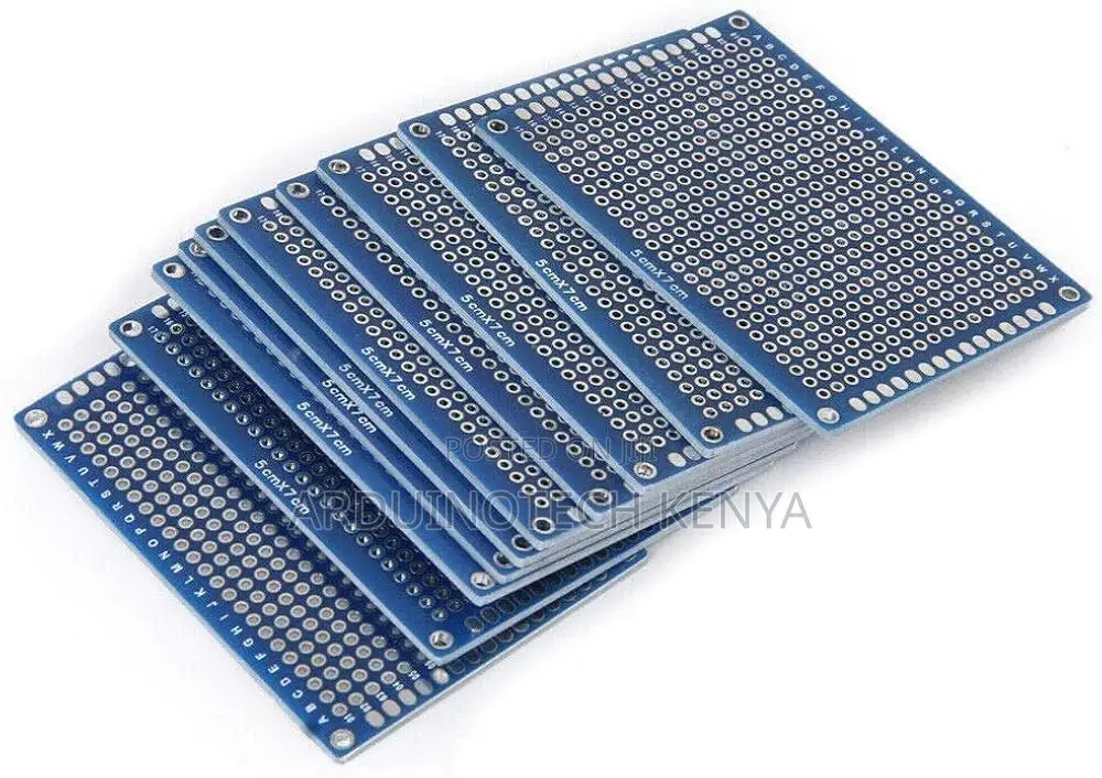 Double-Sided Prototype PCB Board Set Blue 7×9 Cm