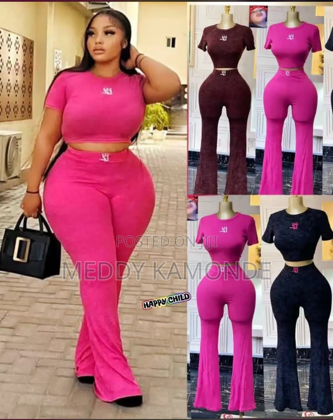 Black/Pink 2pc Set