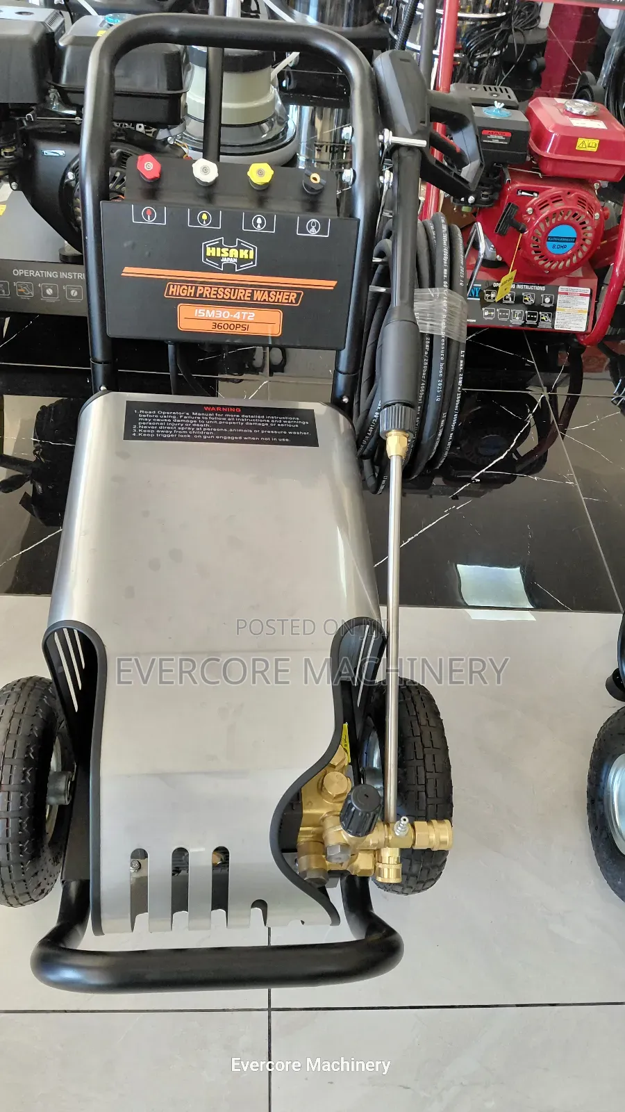 Hisaki Japan 3600psi Electric Three Phase Highpressure Washer.
