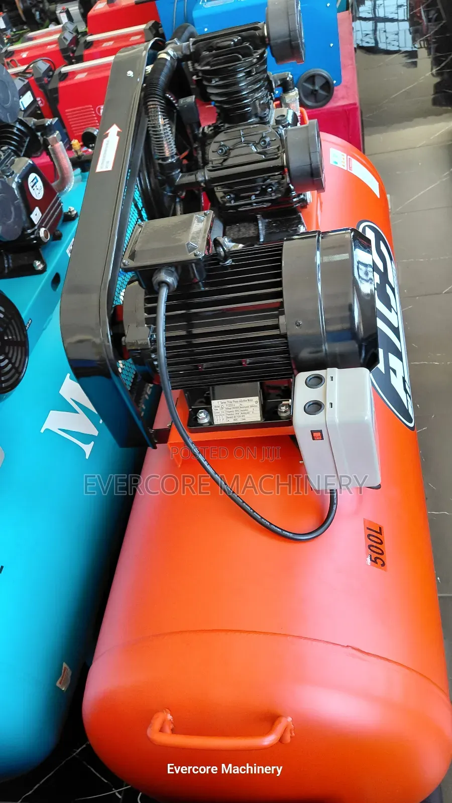 Electric Air Compressor 500litres Capacity Three Phase.