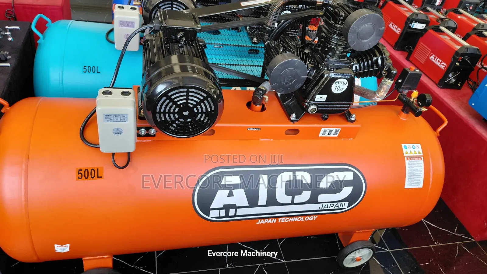 Electric Air Compressor 500litres Capacity Three Phase.
