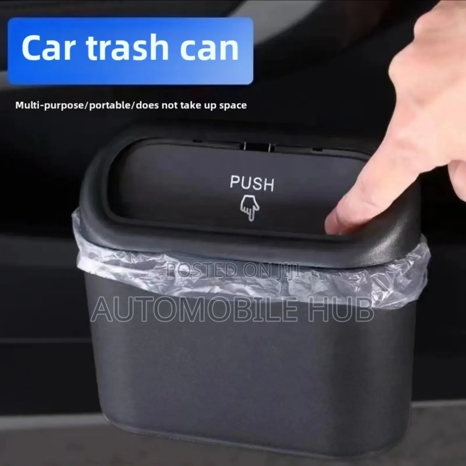 Premium Universal Car Trash Can – Leakproof, Compact Stylish