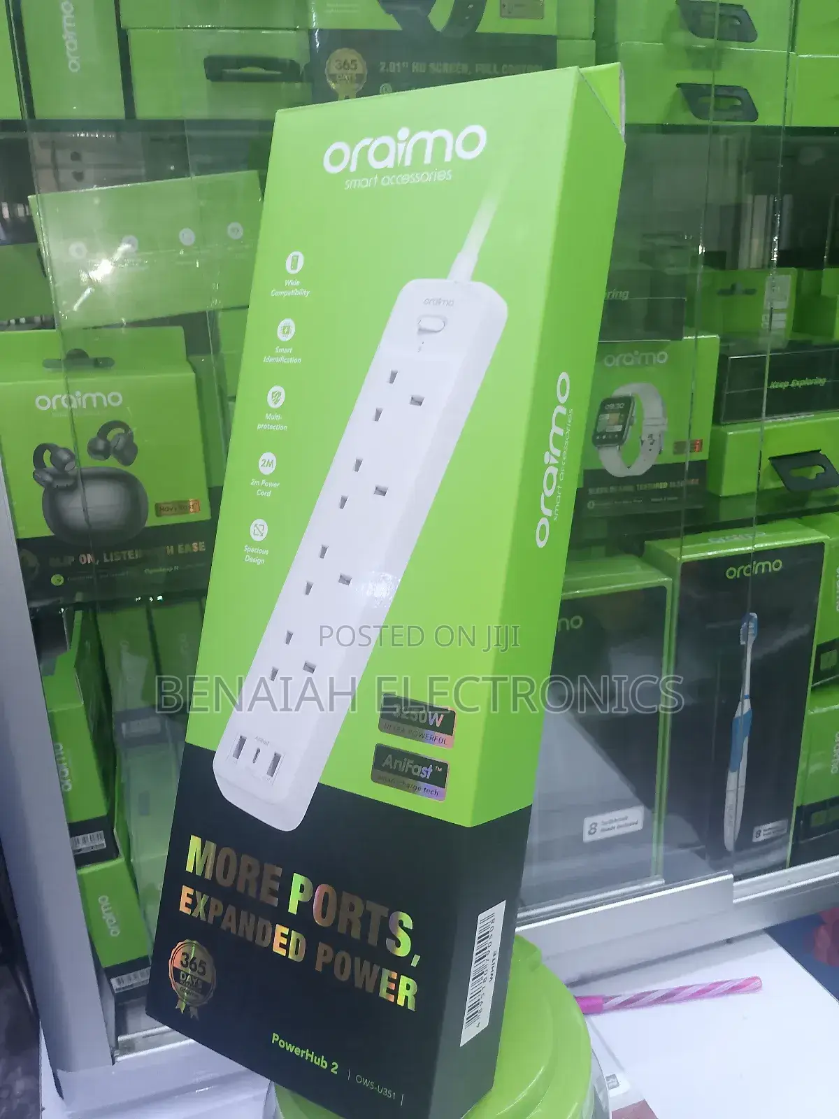 Oraimo Extension Cable 3250w,2m Power Cord