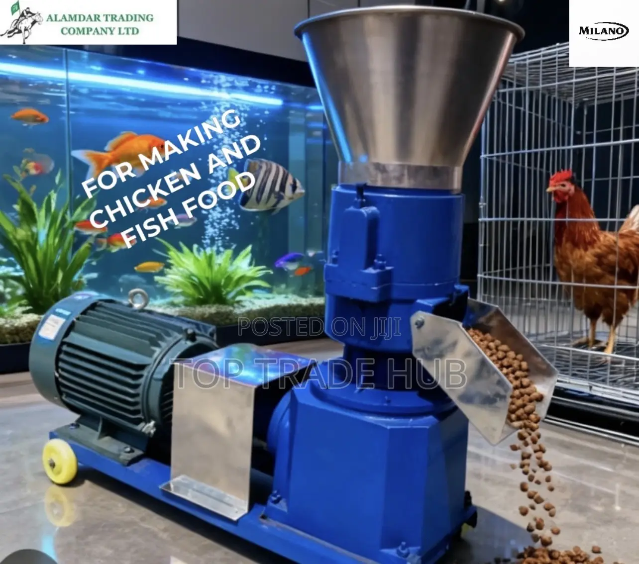 🔥 Milano Italia Feed Pellet Machine – 200kg/Hr | 5hp Motor