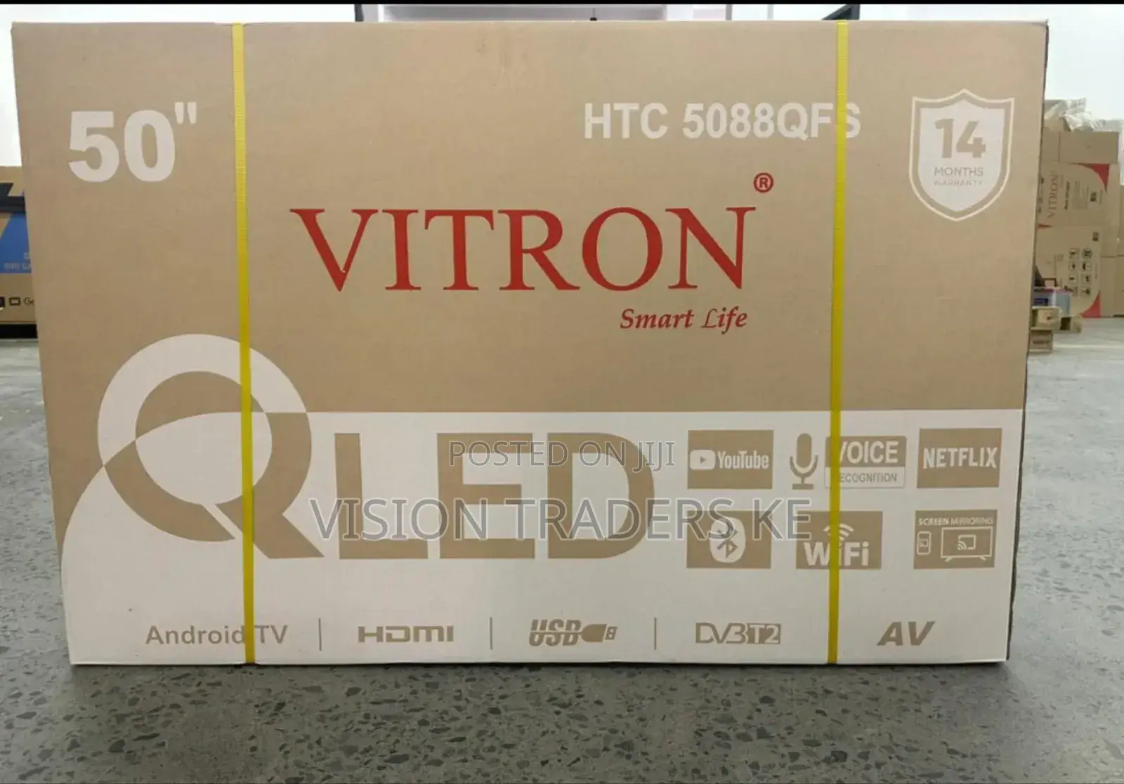 Vitron 50" Inches Qled Smart Android Frameless With Bluetooth