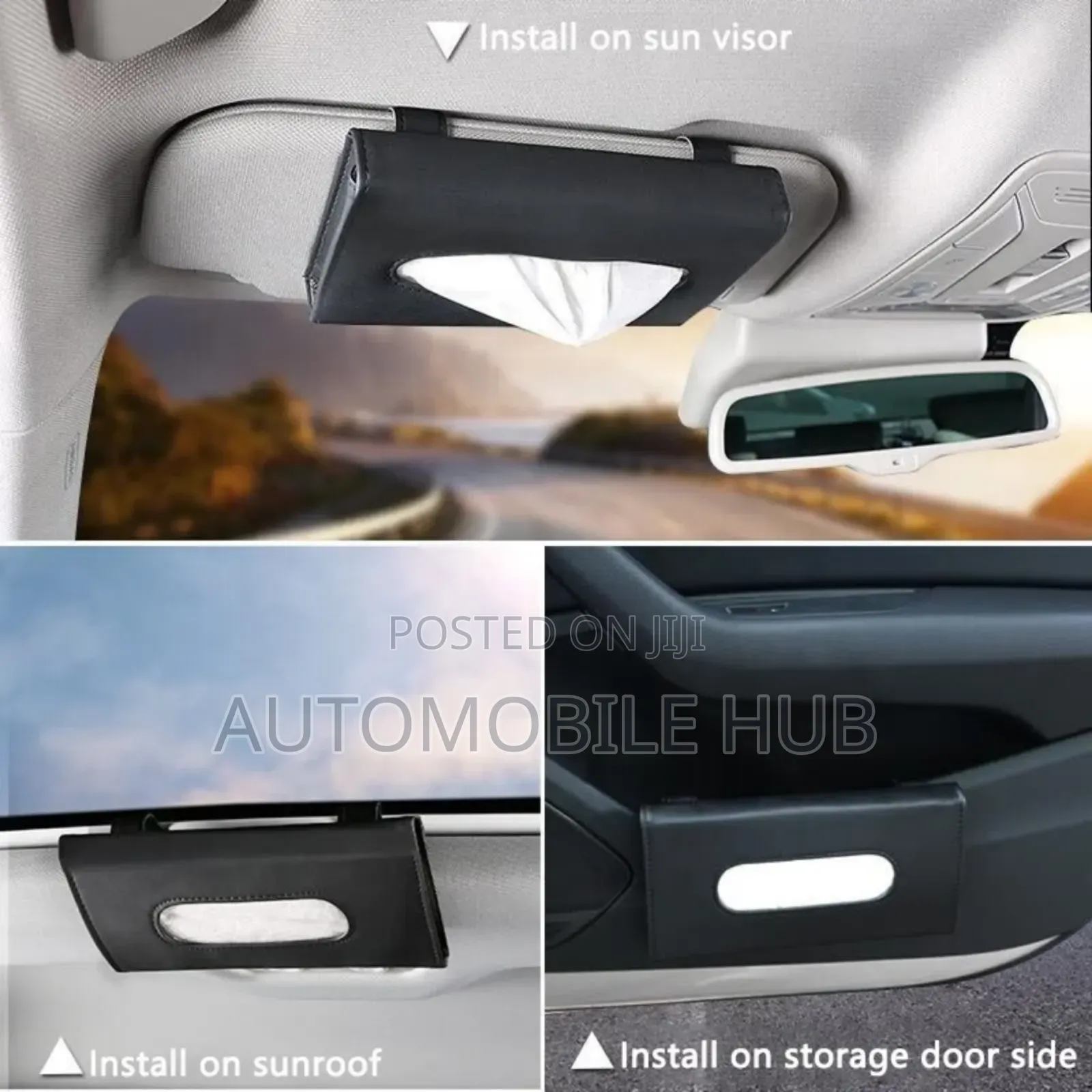 Premium Car Tissue Holder – Sunshade Clip-On