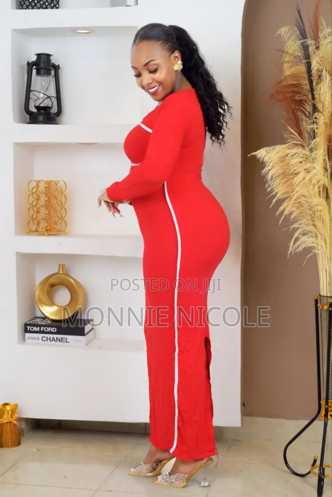 Stylish Red Dinner Dress